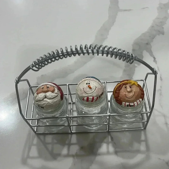 Eddie‎ Walker Apothecary Jar Set Angel Snowman Santa Midwest Cannon Falls - Picture 5 of 16